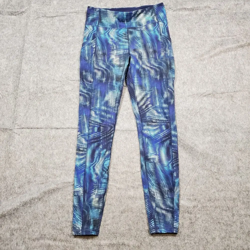 Lululemon Leggings Womens 8 Invigorate High Rise 28" Foil Shapeshifter Flux Blue